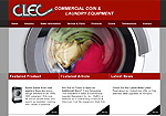 Commercial and Coin Laundry Equipment Company Website Screenshot