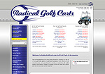 Radical Golf Carts Website Screenshot